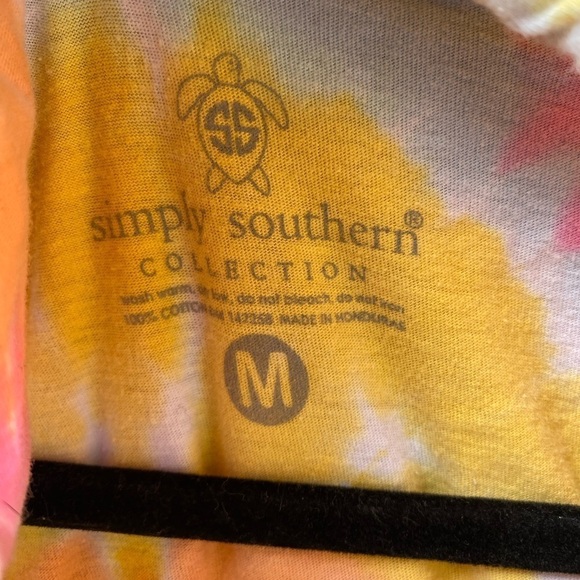 Simply Southern Medium Yellow Adoption Ambassador Tie Dye Long Sleeve Shirt - Picture 6 of 9